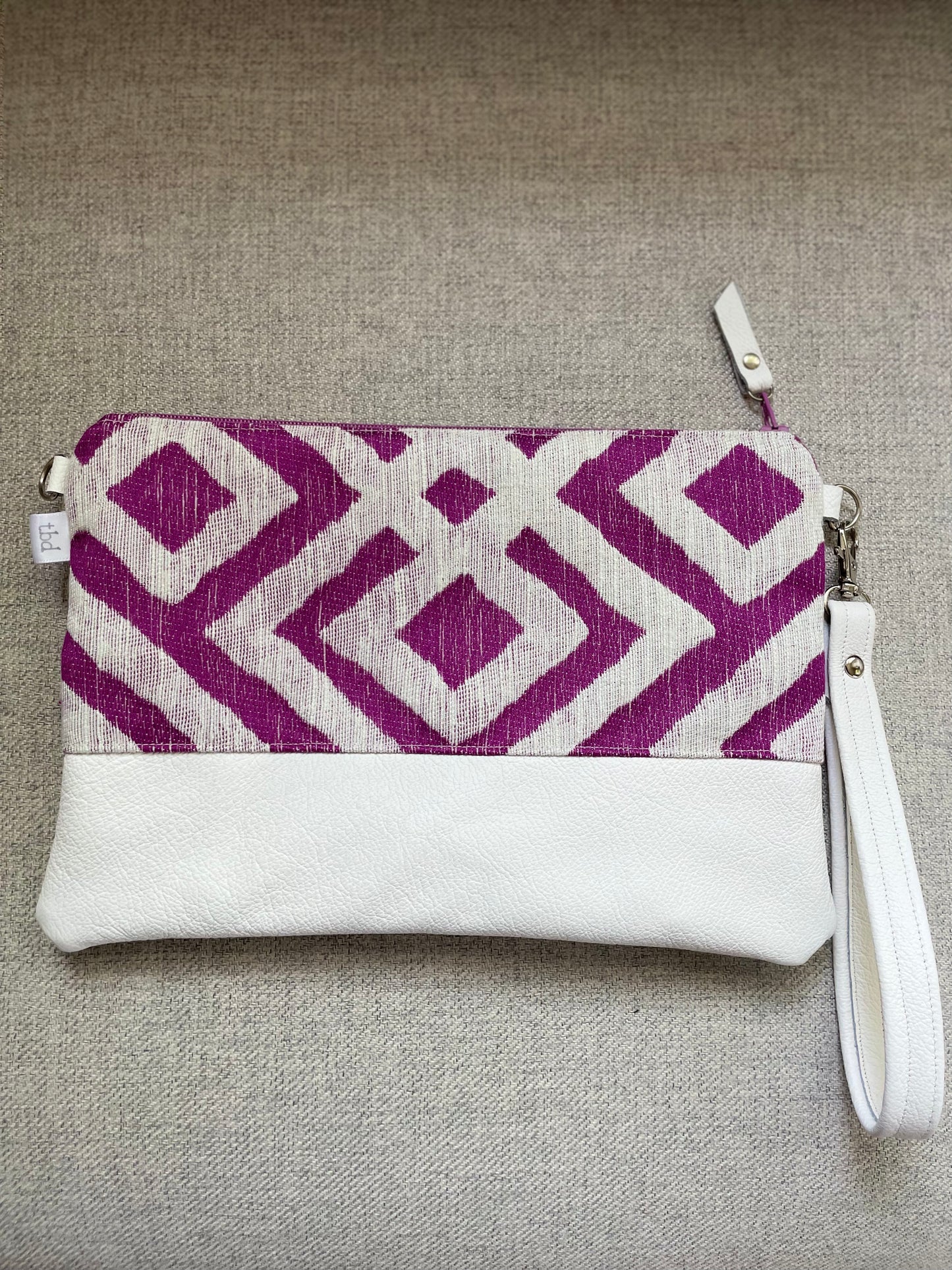 Convertible Purse - Hot Pink & White