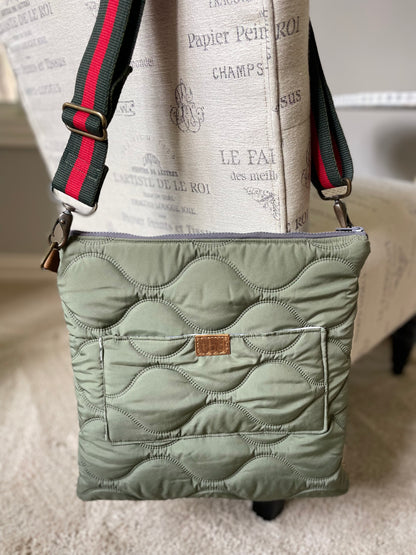 Quilted Green Cross-Body