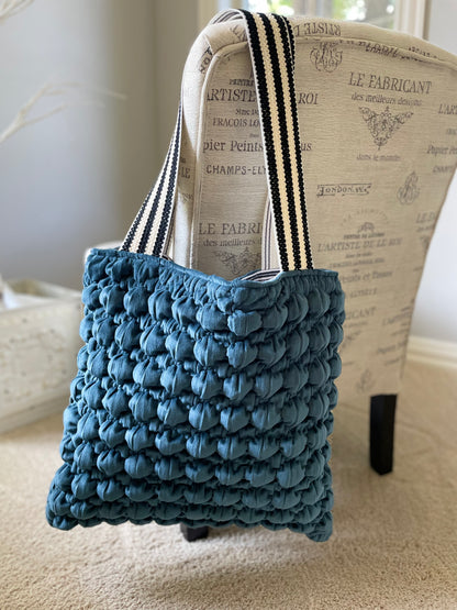 Tote - Deep Blue Bubble Bag