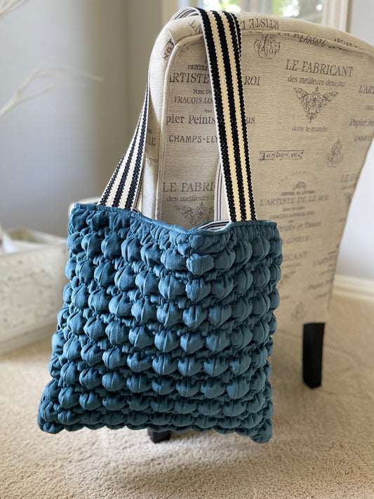 Tote - Deep Blue Bubble Bag