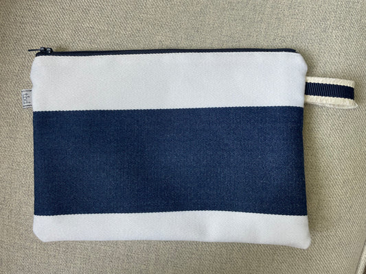 Makeup Pouch - Navy Stripe