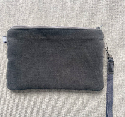 Clutch / Wristlet Gray Tweed