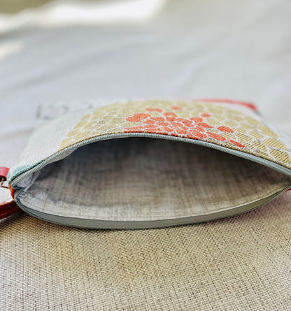 Clutch / Wristlet Orange Flowers