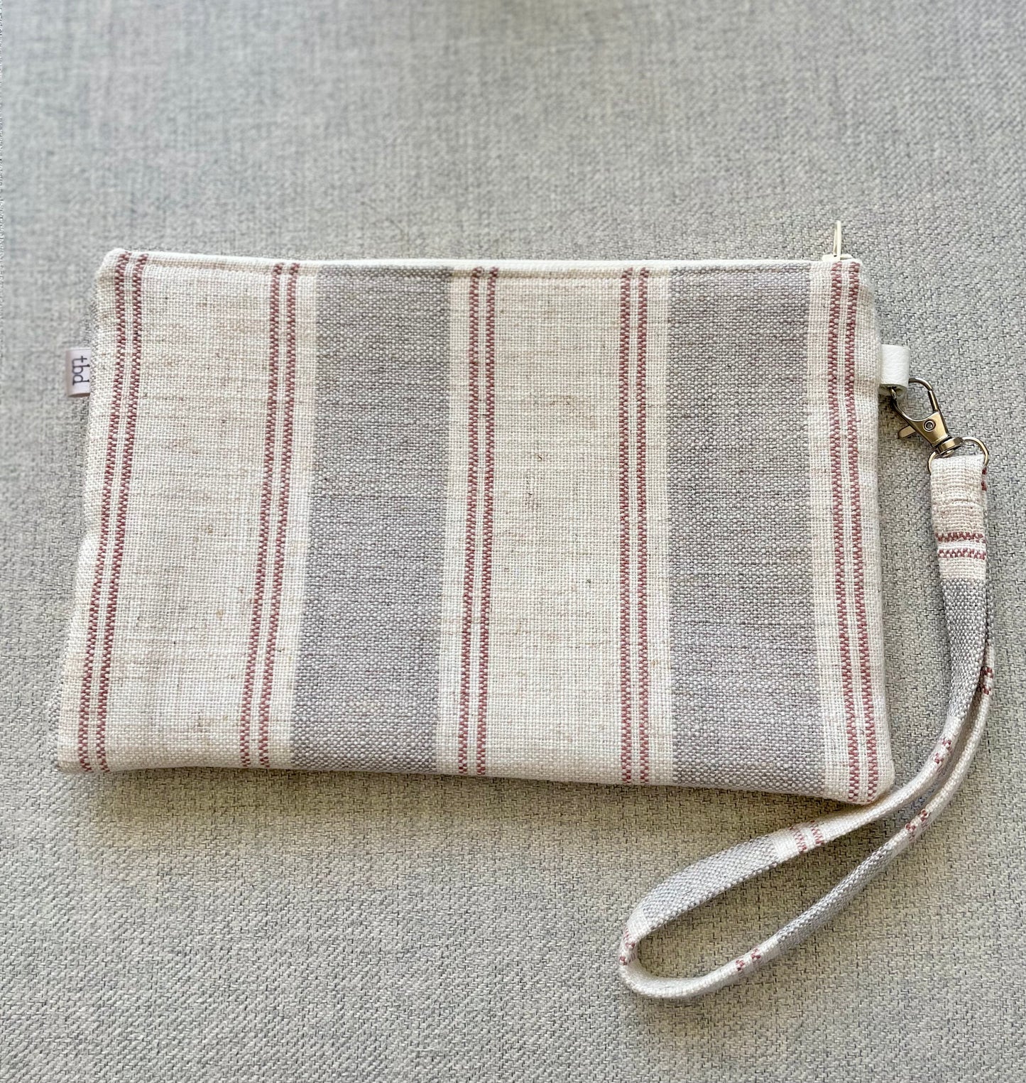 Clutch / Wristlet Neutral Stripe