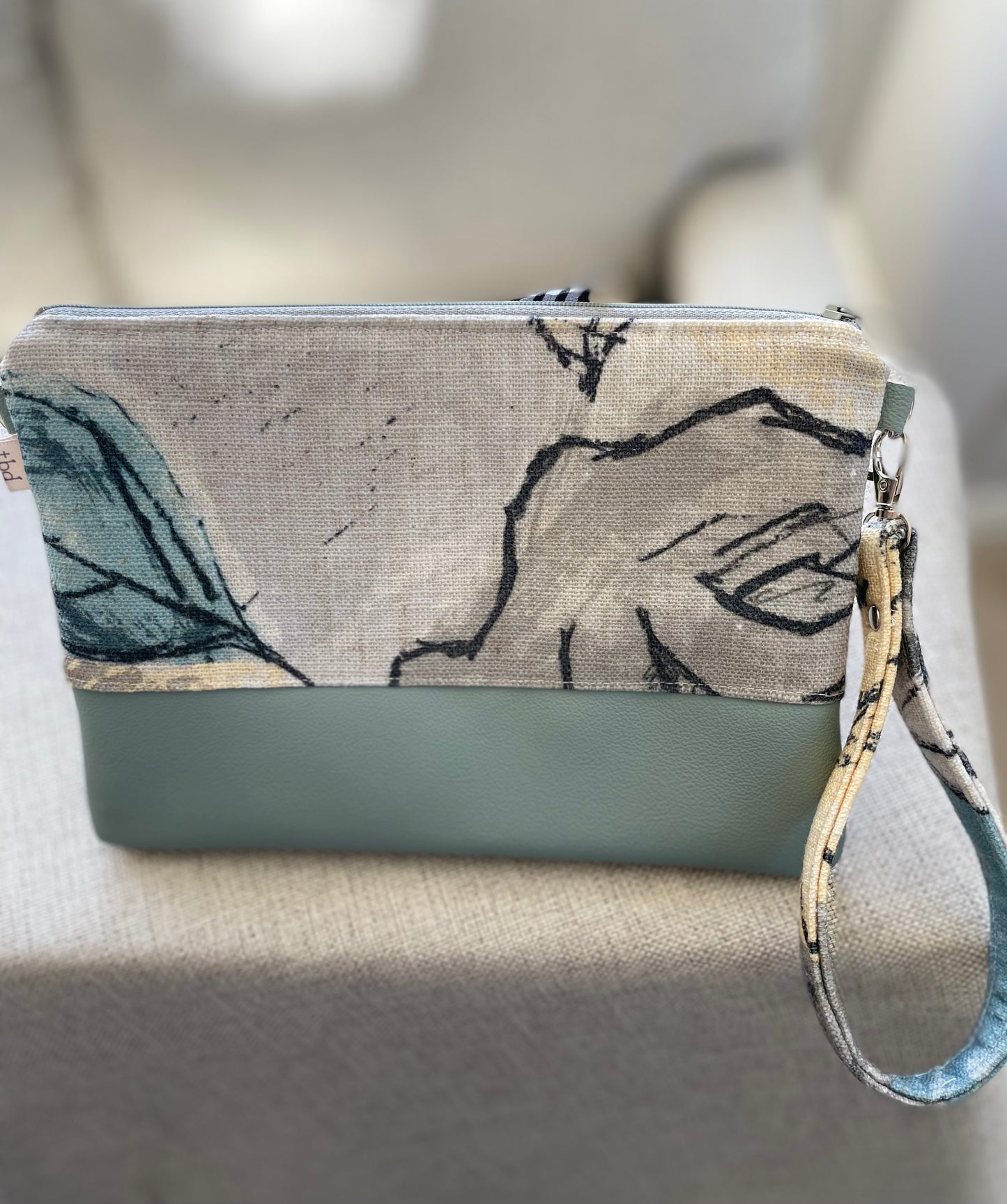 Convertible Purse - Pastel Blue Floral