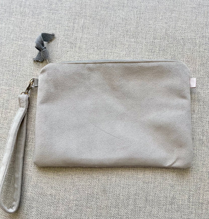 Clutch / Wristlet Gray Stripe